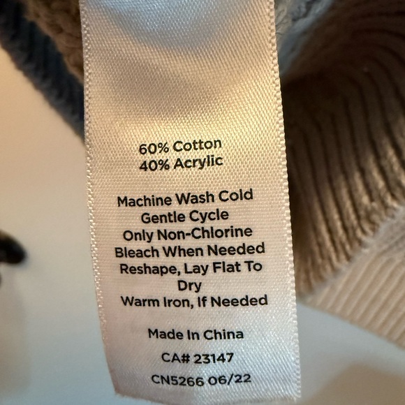 Heaven Well Within/Talbots light gray knitted sweater, cowl neck, size XXL NWOT! - Picture 5 of 5